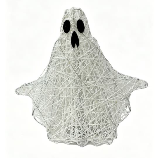 11.75" Lighted White Wire Ghost Tree Topper with Warm White LED Lights by Ashland®